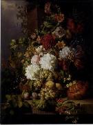 unknow artist, Floral, beautiful classical still life of flowers.107